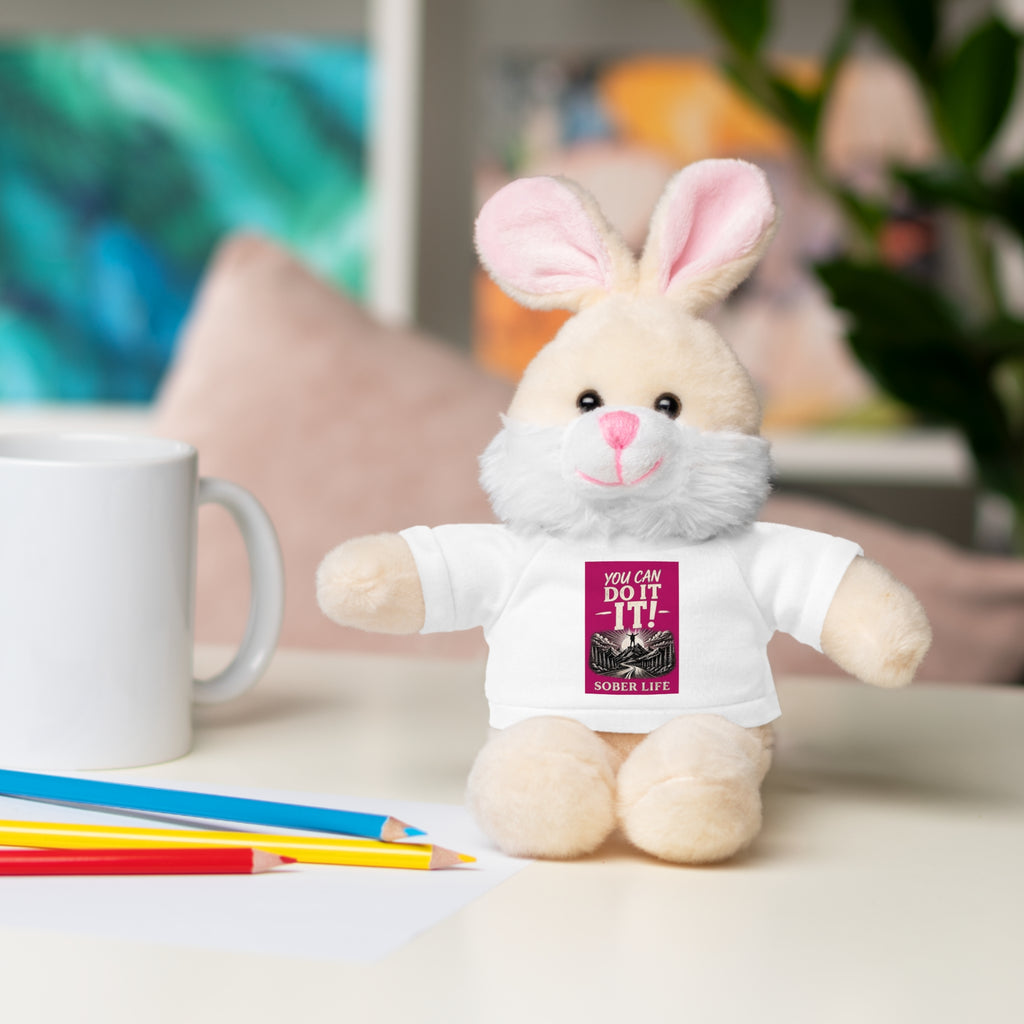 Motivational Teddy Bear with 'You Can Do It!' Tee